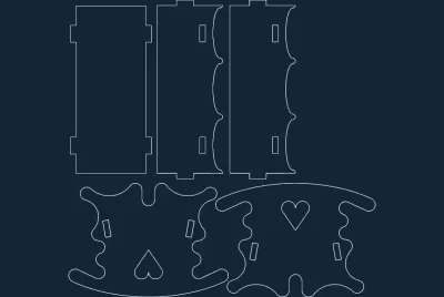 Beşik (Cradle) dxf DXF çizimi