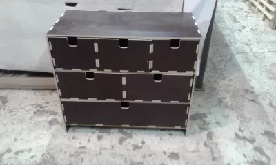Lazer Kesim Kutu DXF Dosyası DXF çizimi