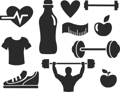 Fitness Vektör Seti Ücretsiz Vektör CDR çizimi