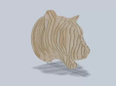 Leopar DXF Dosyası DXF çizimi