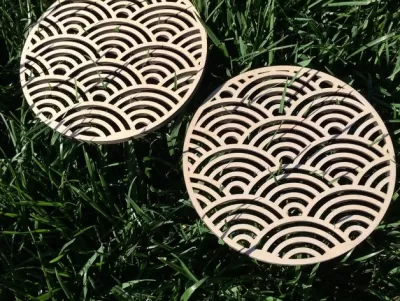 Ahşap Nihale Seigaiha DXF Dosyası DXF çizimi
