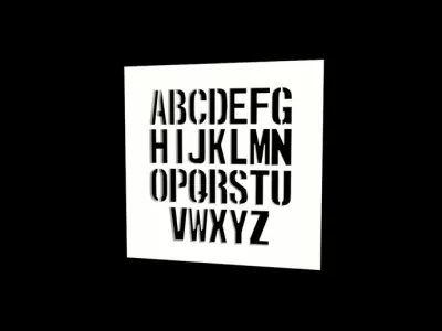 Tek Aralıklı Şablon Yazı Tipi DXF Dosyası DXF çizimi