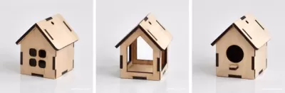Küçük Ev 3D Puzzle Ücretsiz Vektör CDR çizimi