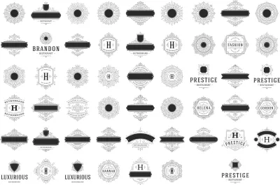Monogram Logo Tasarımı Ücretsiz Vektör CDR çizimi