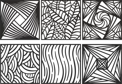 Süsleme Deseni Seti Ücretsiz Vektör CDR çizimi
