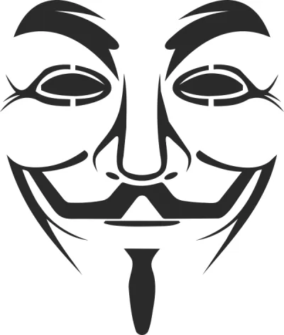Vendetta Maskesi Logosu Ücretsiz Vektör CDR çizimi