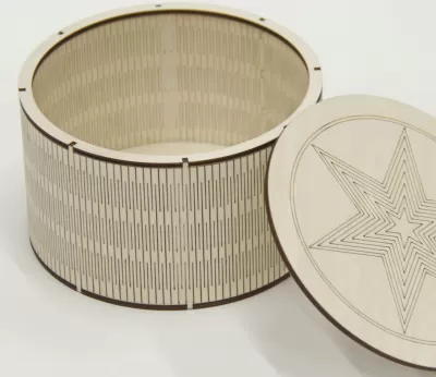 Lazer Kesim Kapaklı Kutu Ücretsiz Vektör CDR çizimi