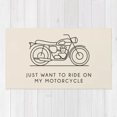 Sadece Motosikletime Binmek İstiyorum Duvar Sanatı Ücretsiz Vektör CDR çizimi