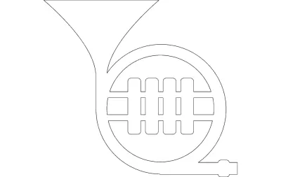 Boynuz Tuba dxf dosyası DXF çizimi