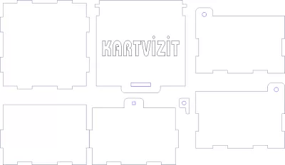 Kartvizitlik DXF Dosyası DXF çizimi