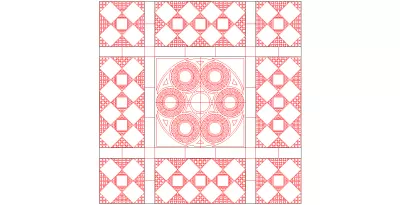 Geometrik Desen DWG Dosyası DWG çizimi