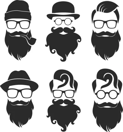 Hipster Portresi Ücretsiz Vektör CDR çizimi