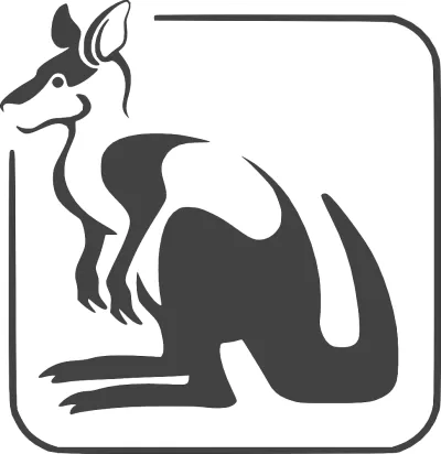 Kanguru Logosu DXF Dosyası DXF çizimi