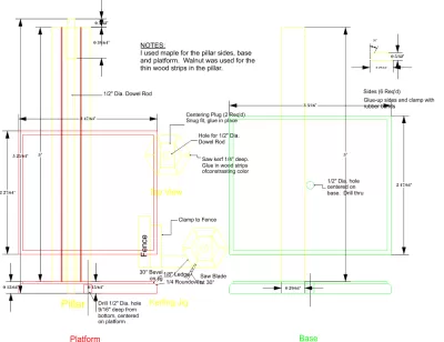 Altıgen Sütun Hoparlör Standı DXF Dosyası DXF çizimi