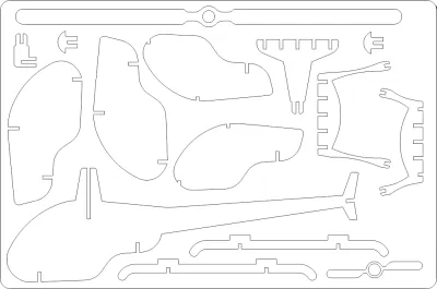 Helikopter 3D DXF Dosyası DXF çizimi