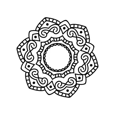 Mandala Tasarımı DXF Dosyası DXF çizimi