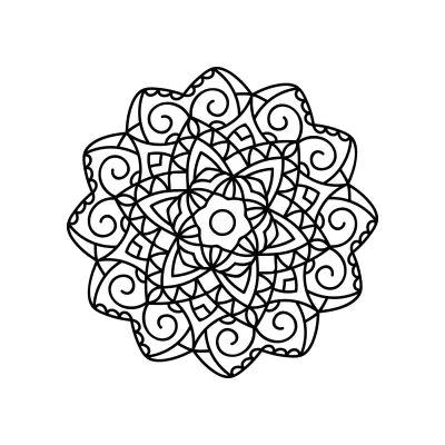 Mandala Vektör DXF Dosyası DXF çizimi