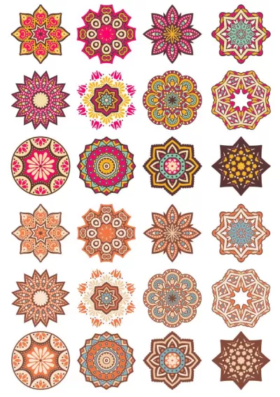 Mandala Desen Karalama Yuvarlak Süsler Ücretsiz Vektör CDR çizimi