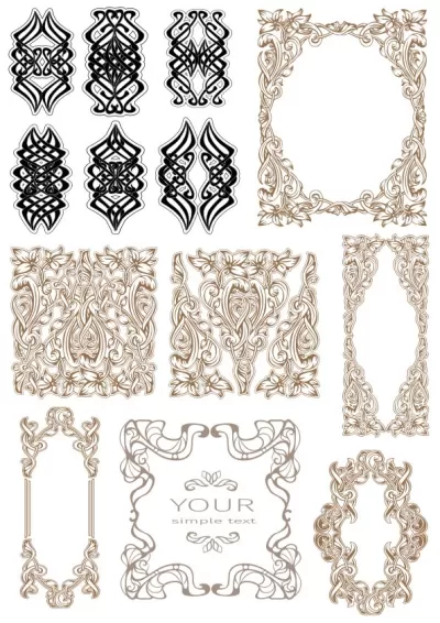 Art Nouveau Ücretsiz Vektör CDR çizimi