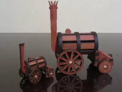 Stephenson'ın Roketi Lazer Kesim PDF Dosyası PDF çizimi