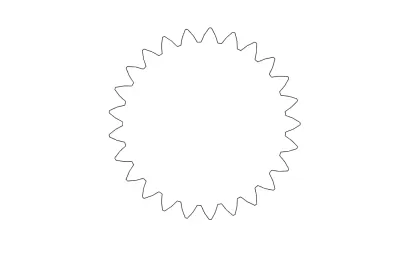 Kam (Dişli) dxf dosyası DXF çizimi