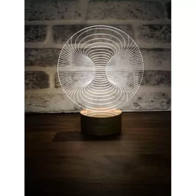 3D İllüzyon LED Lamba DXF Dosyası DXF çizimi