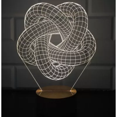 3D Torus Spiral Lamba DXF Dosyası DXF çizimi
