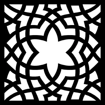Dekoratif Çiçek Jali Deseni SVG Dosyası SVG çizimi