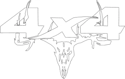 4×4 çıkartma dxf dosyası DXF çizimi