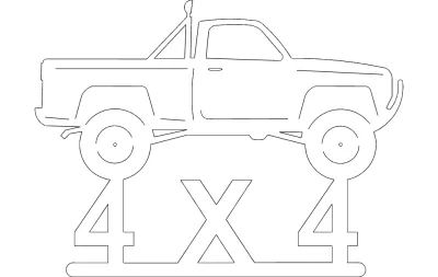 4X4P up dxf Dosyası DXF çizimi