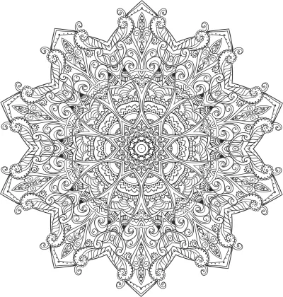 Gizemli Mandala Ücretsiz Vektör CDR çizimi