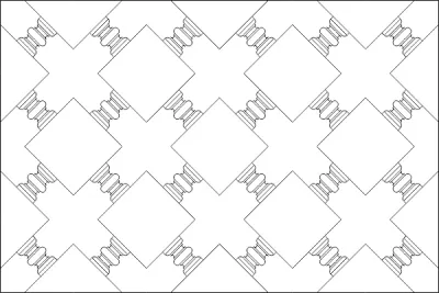 Geometrik İslami Desen DWG Dosyası DWG çizimi