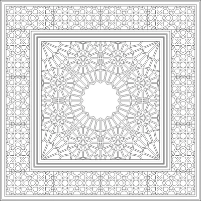 İslami Desen 2D DWG Dosyası DWG çizimi