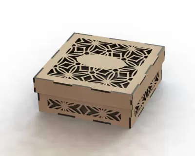 Lazer Kesim Kutu Şablonu DXF Dosyası DXF çizimi