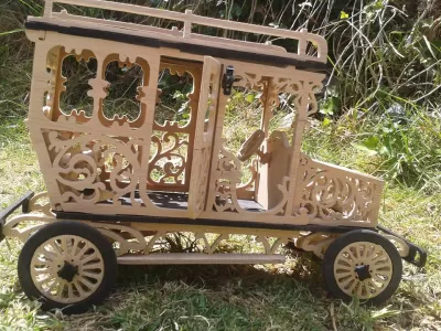 Viktorya Dönemi Araba DXF Dosyası DXF çizimi