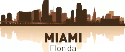 Miami Silüeti Ücretsiz Vektör CDR çizimi