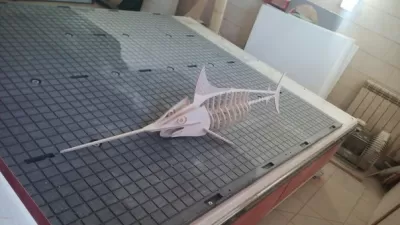 Kılıçbalığı 3D Lazer Kesim PDF Dosyası PDF çizimi