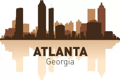 Atlanta Silüeti Ücretsiz Vektör CDR çizimi