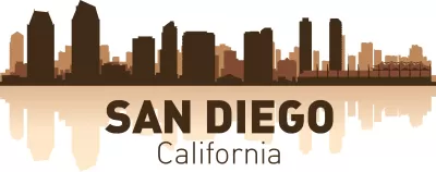 San Diego Silüeti Ücretsiz Vektör CDR çizimi