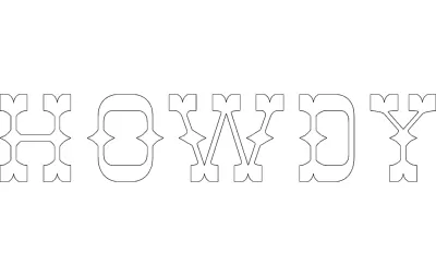 Merhaba Mektuplar dxf Dosyası DXF çizimi