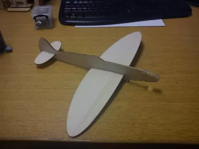 Balsa Spitfire Planör 2 6mm DXF Dosyası DXF çizimi