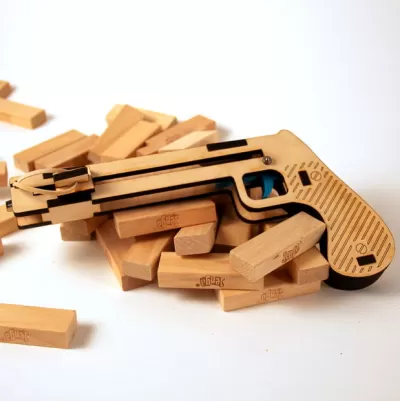 Jenga Tabanca Planları Lazer Kesim CNC Ücretsiz Vektör CDR çizimi