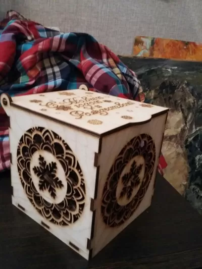 Kontraplak Hediye Kutusu Lazer Kesim DXF Dosyası DXF çizimi