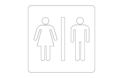 Banyo işareti dxf Dosyası DXF çizimi