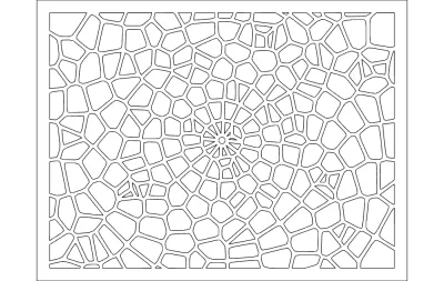 Voronoi desen 2 dxf Dosyası DXF çizimi