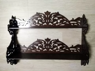 Dekoratif Raf Lazer Kesim 6 mm Ücretsiz Vektör CDR çizimi