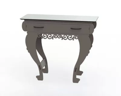 Çekmeceli Ahşap Sehpa DXF Dosyası DXF çizimi