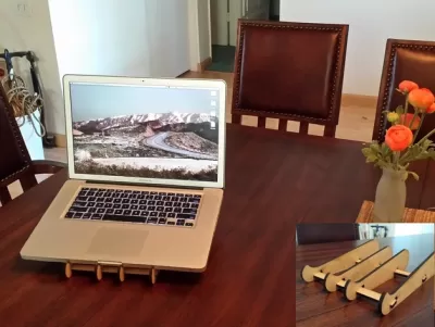 Dizüstü Bilgisayar Standı Lazer Kesim SVG Dosyası SVG çizimi