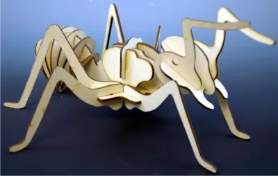 Karınca Ahşap Böcek 3D Puzzle DXF Dosyası DXF çizimi