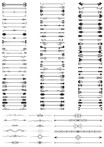 Kusursuz Doodle Kenarlıkları Ücretsiz Vektör CDR çizimi